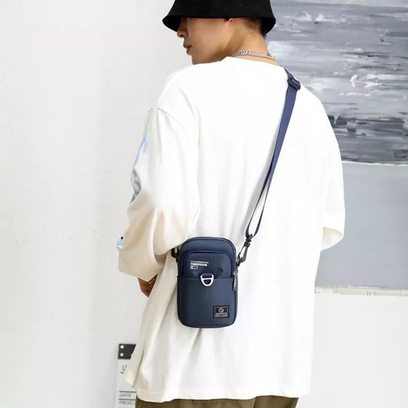 NEW / Men's bag / shoulder-belt-crossbody / BLUE - Picture 2 of 16